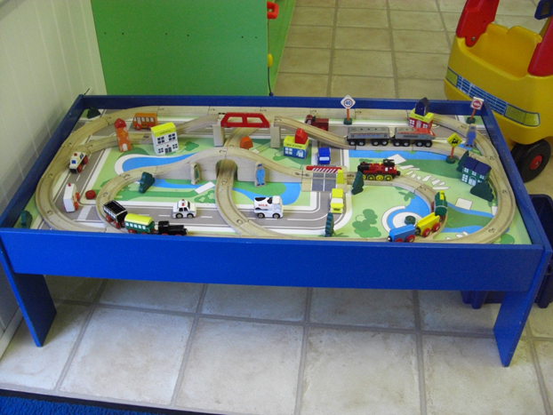 Toy Car Track Table Off 68, Wooden Car Track Table